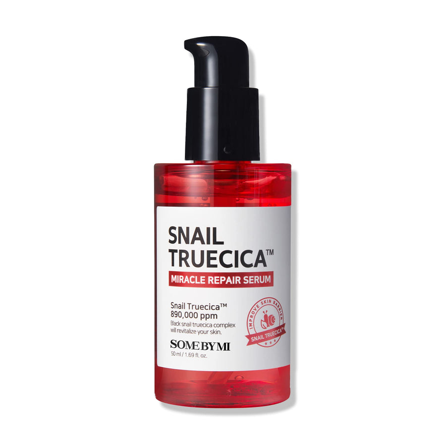 Snail Trucica Miracle Repair Serum - 1.69Oz, 50ml - Made from Snail Mucin for Sensitive Skin - Daily Repair Face Serum for Post Acne Marks and Strengthen Skin Barrier - Korean Skin Care