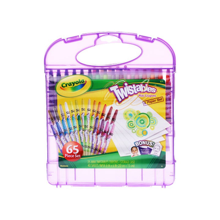 Mini Twistables Crayons & Paper Set, 65 Pieces, Gift for Kids