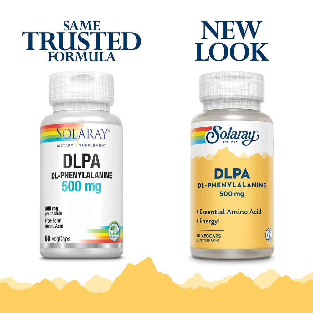 DL-Phenylalanine, 500mg | 50-50 Blend of Essential Amino Acids for Nervous System, Mood & Energy Support | 60 VegCaps