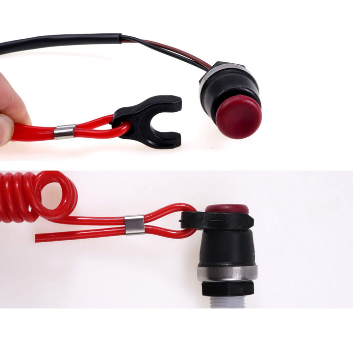 Kill Switch Cord, Outboard Engine Motor Kill Switch & Safety Tether Lanyard for Marine Mercury Tohatsu