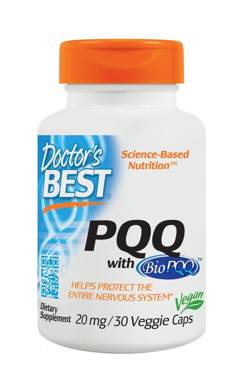 Doctor's Best PQQ with BioPQQ, Non-GMO, Vegan, Gluten & Soy Free, 20 mg, 30 Count
