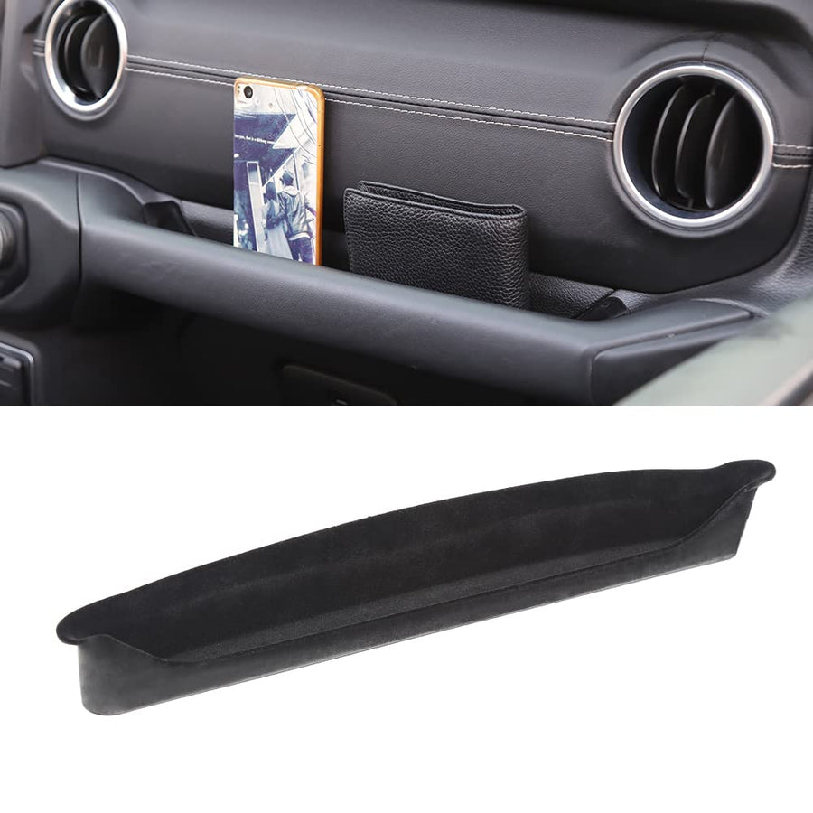 JL GrabTray Passenger Storage Tray Organizer Grab Handle Accessory Box for 2018-2023 Jeep Wrangler JL JLU & Gladiator JT, Add Microfibers, Interior Accessories, Black