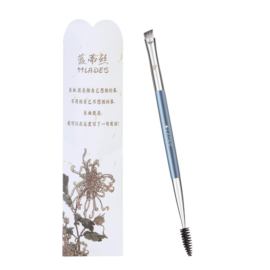 Duo Eyebrow Brush Perfect 2 In 1 Angled Eye Brow Brush and Spoolie Brush Eyelash Brush Makeup Brush Eyebrow Comb