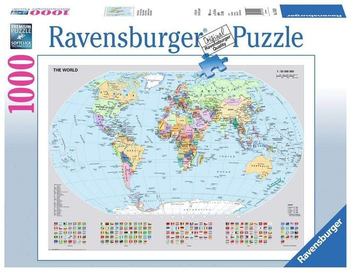 15652 Political World Map - 1000 Piece Puzzle Puzzle