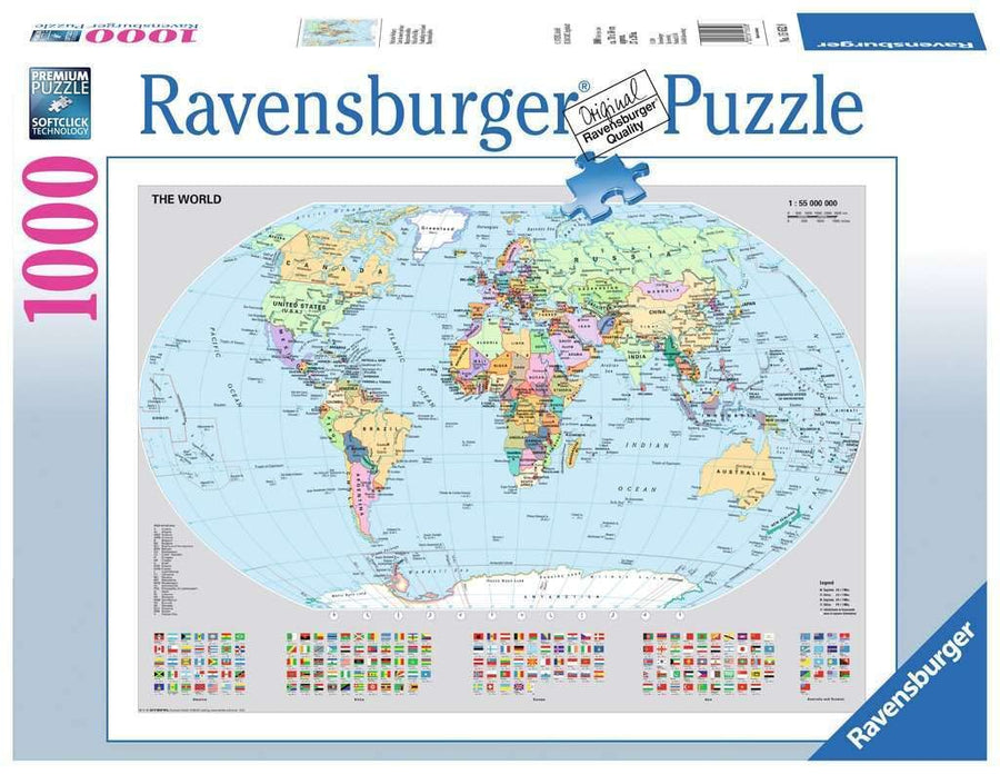 15652 Political World Map - 1000 Piece Puzzle Puzzle