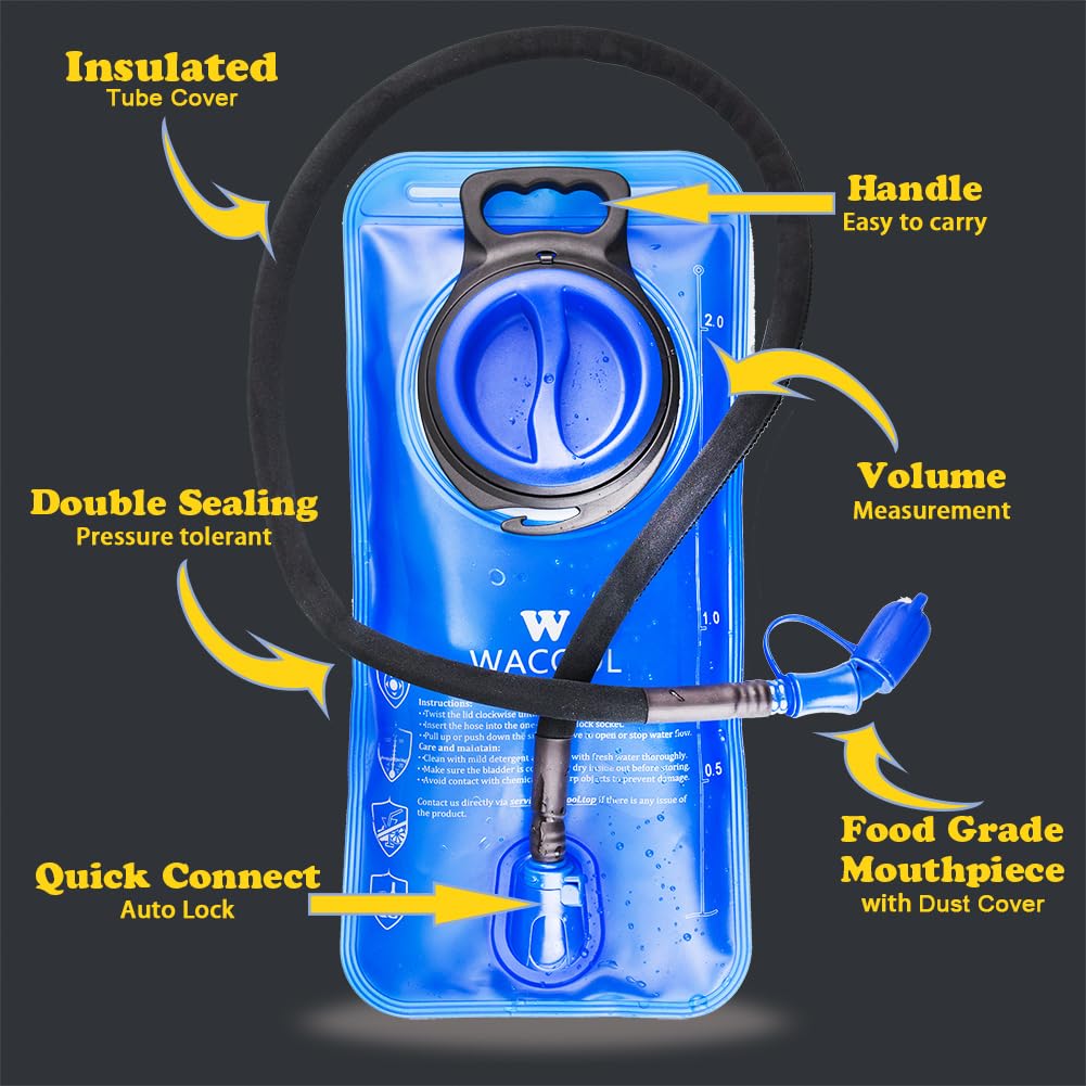 2L 70oz BPA Free PEVA Hydration Pack Bladder Leak-Proof Water Reservoir (Hydration Bladder Only)