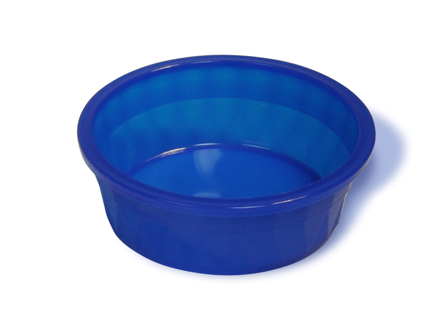 Pets Crock Style Heavyweight Translucent Jumbo Bowl, 106 OZ Food/Water Dish, Blue