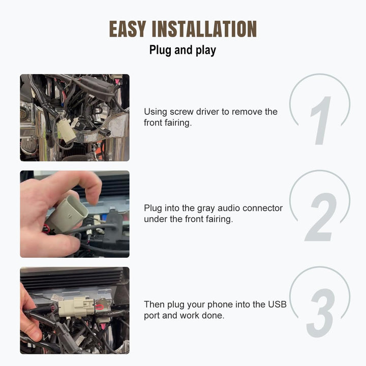 Carplay Jumper Compatible with Harley Davidson 2019 and up GTS Radio for Road Glide or Street Glide with Boom