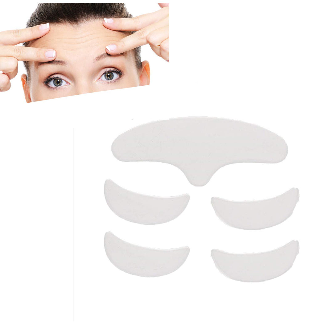 Face Wrinkle Patches, 5Pcs Anti Wrinkle Silicone Patch Pad Skin Lifting Reusable Washable Forehead Eye Face Patch Anti-Ageing for Rejuvenated Skin elasticity