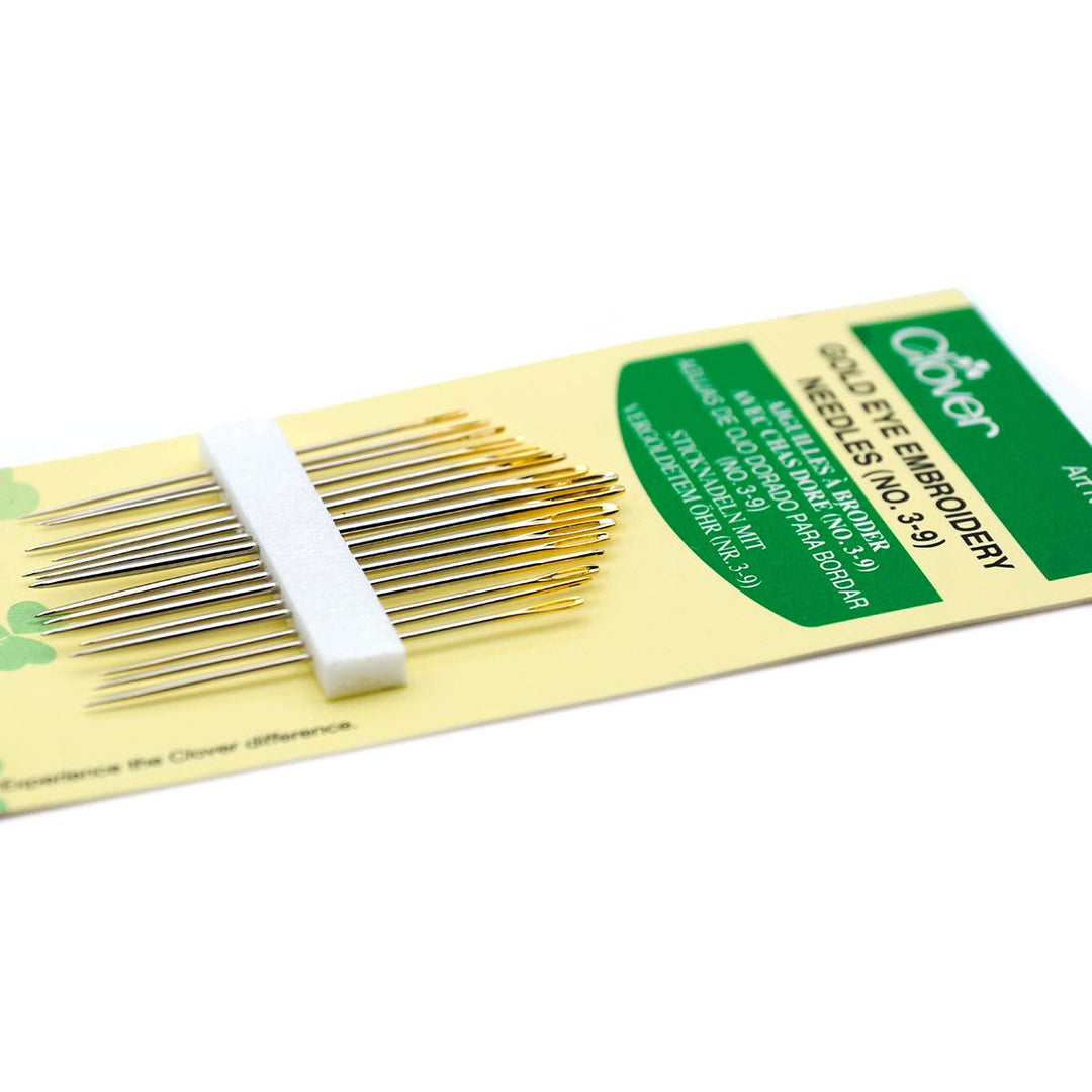 Gold Eye Embroidery Needles Size 3-9 - 16 Pack