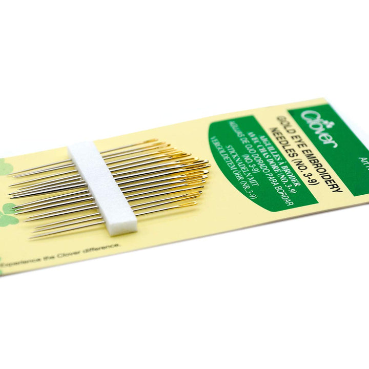 Gold Eye Embroidery Needles Size 3-9 - 16 Pack