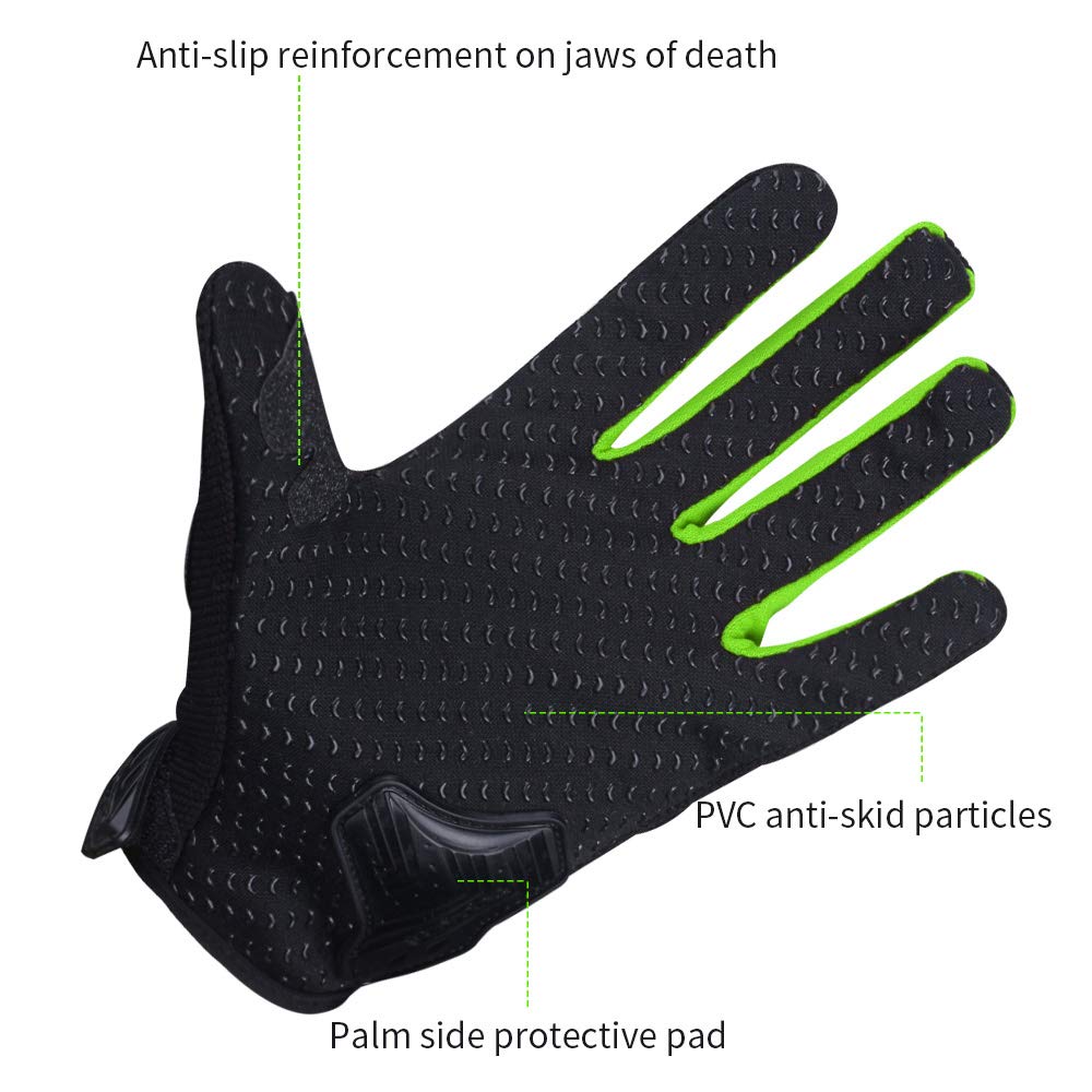 Motorcycle Gloves Men Full Finger Breathable Mesh Motorbike Gloves Hard Knuckle Touchscreen Motocross Sport Gloves for BMX ATV MTB Racing Cycling