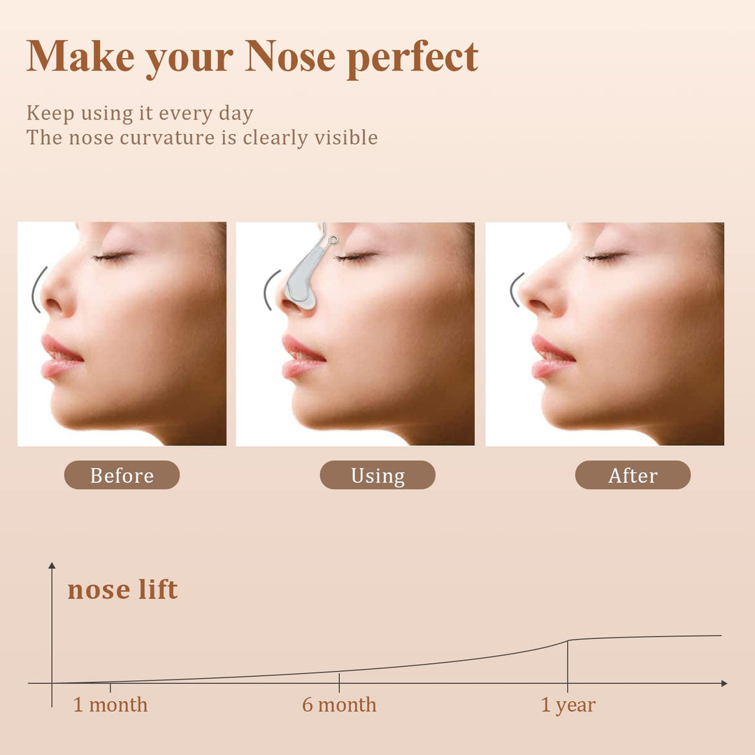 Nose Shaper Clip, Soft Silicone Nose Straightener Nose Shaper for Wide Noses Pain-Free Lifting Nose Reshape Slimmer (Sky Blue)