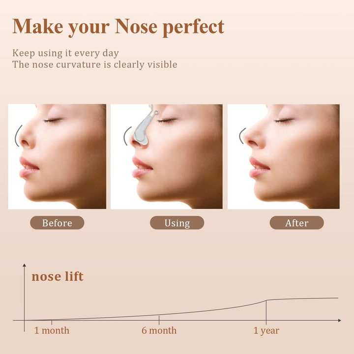 Nose Shaper Clip, Soft Silicone Nose Straightener Nose Shaper for Wide Noses Pain-Free Lifting Nose Reshape Slimmer (Sky Blue)