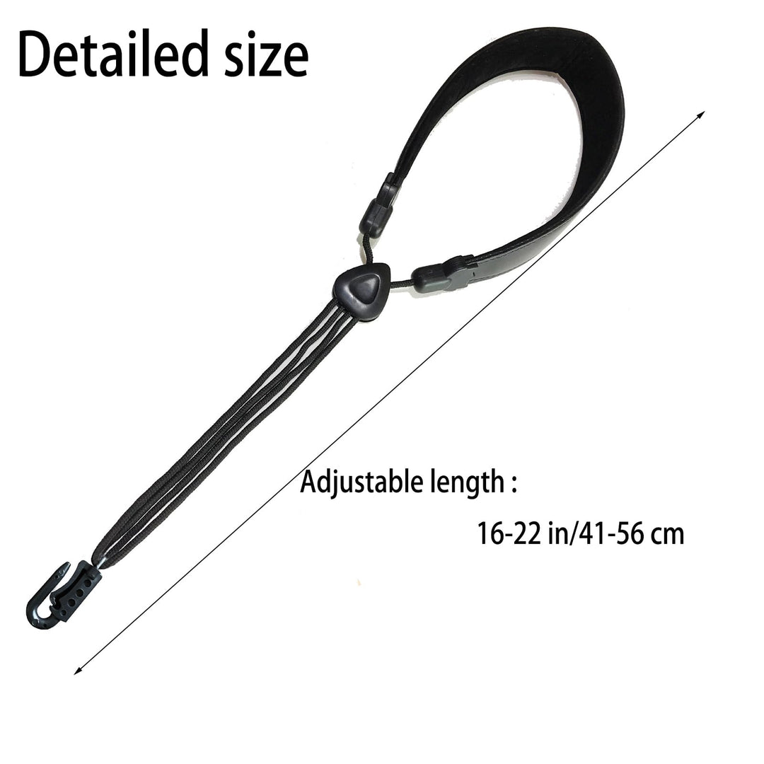 Soft saxophone strap, adjustable saxophone neck strap (16-22 in), sax strap with plastic J hook, suitable for soprano tenor saxophone, clarinet, oboe, bassoon