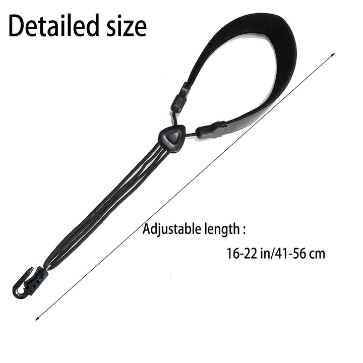 Soft saxophone strap, adjustable saxophone neck strap (16-22 in), sax strap with plastic J hook, suitable for soprano tenor saxophone, clarinet, oboe, bassoon