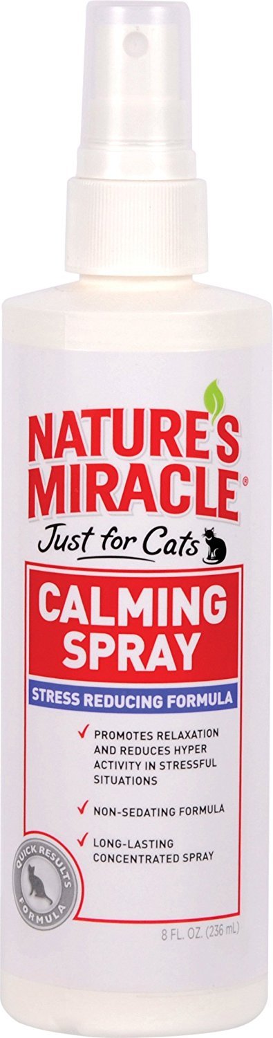 Just for Cats Calming Spray Stress Reducing Formula, 8-ounce (P-5780), White