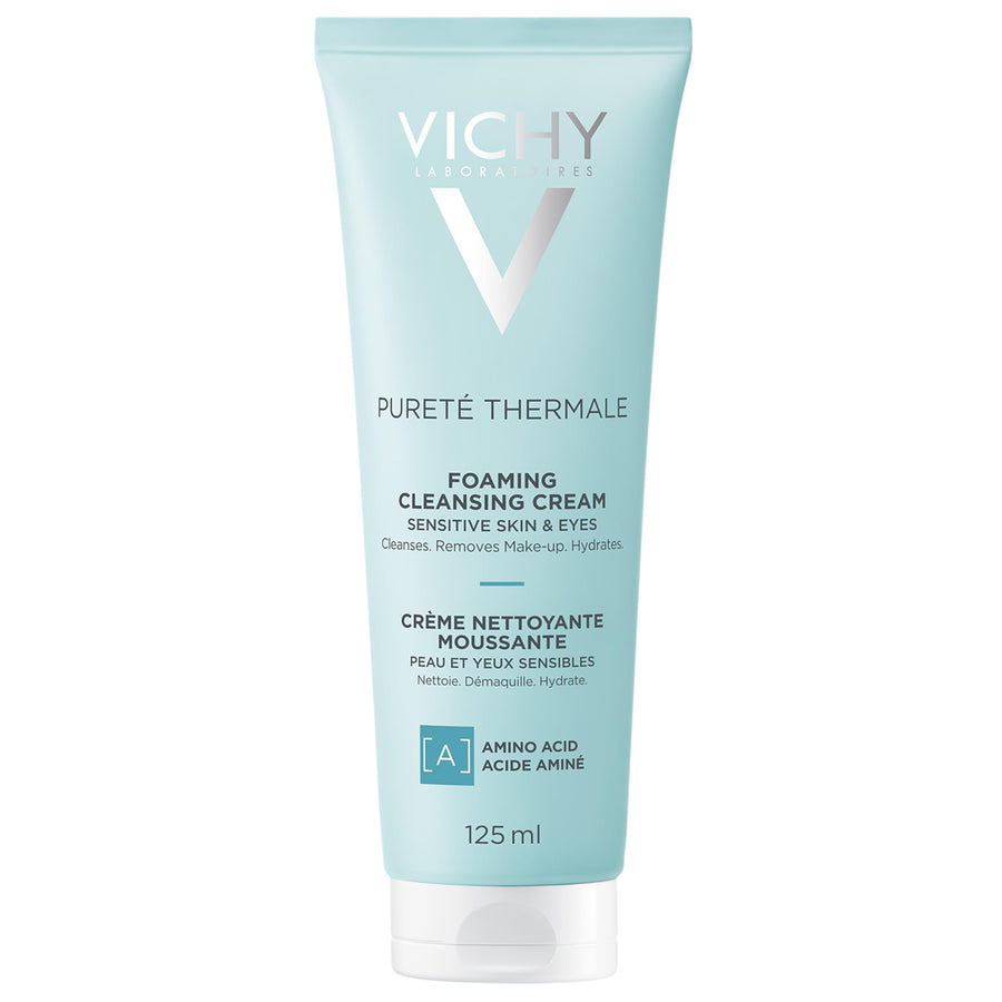 Pureté Thermale Foaming Cleansing Cream | Foaming Face Wash & Makeup Remover With Purisoft & Vitamin B5 | Sensitive Skin Tested | Cleanses, Removes Makeup & Hydrates | Soap Free | Non-Drying