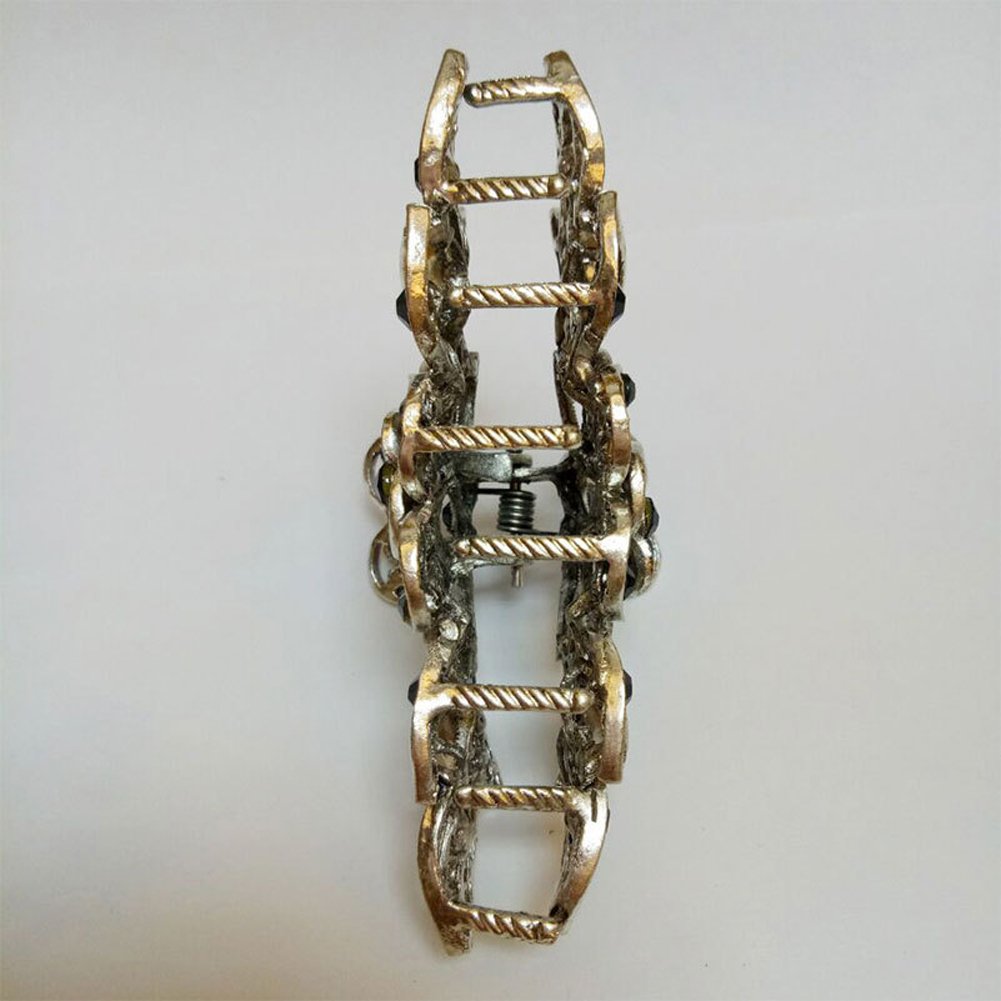 Women Fashion Retro Metal Alloy Rhinestone Large Size Fancy Hair Claw Jaw Clips Pins  for Thick Hair (A#)