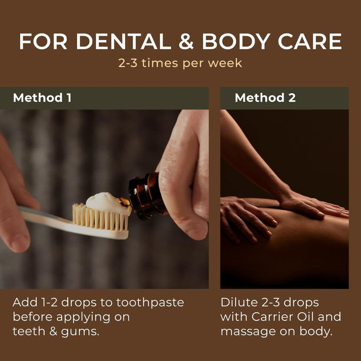 Clove Oil for Oral Care - 100% Natural Clove Essential Oil for Oral Care - Clove Oil for Teeth Gums Hair Skin & Candle Making - Earthy Spicy Scent (0.34 Fl Oz)