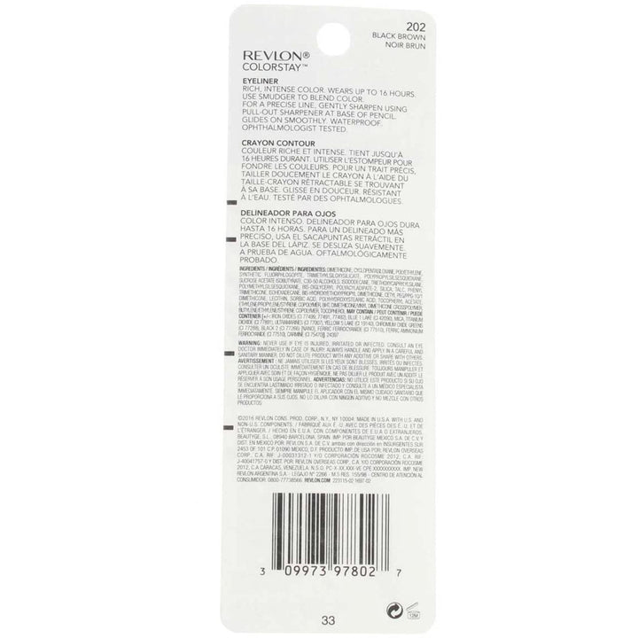Revlon ColorStay Eyeliner Black Brown - 0.01 oz