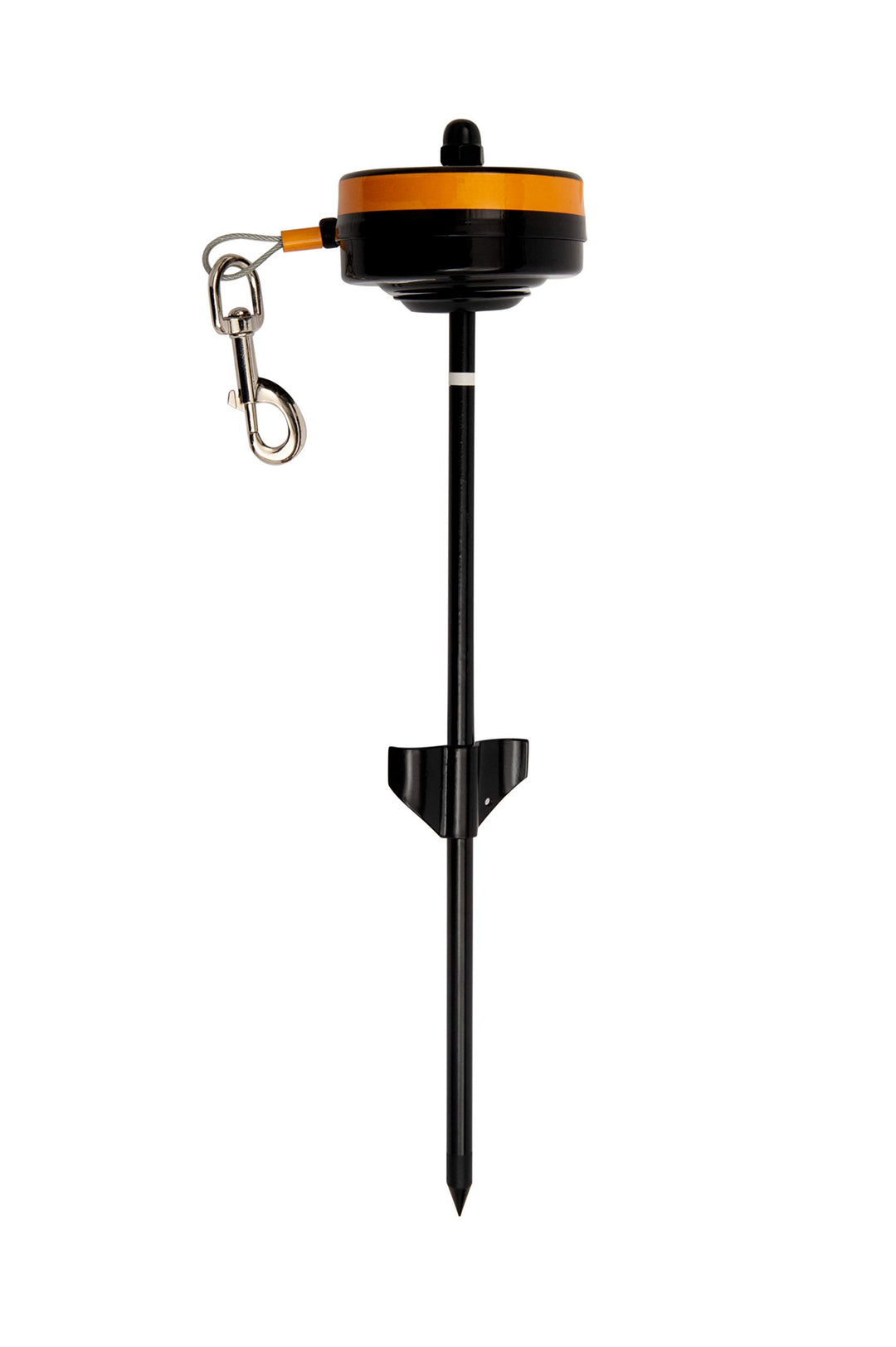 Bracket Mount and Stake Retractable Leash Tie Outs for Dogs (Stake, Small)