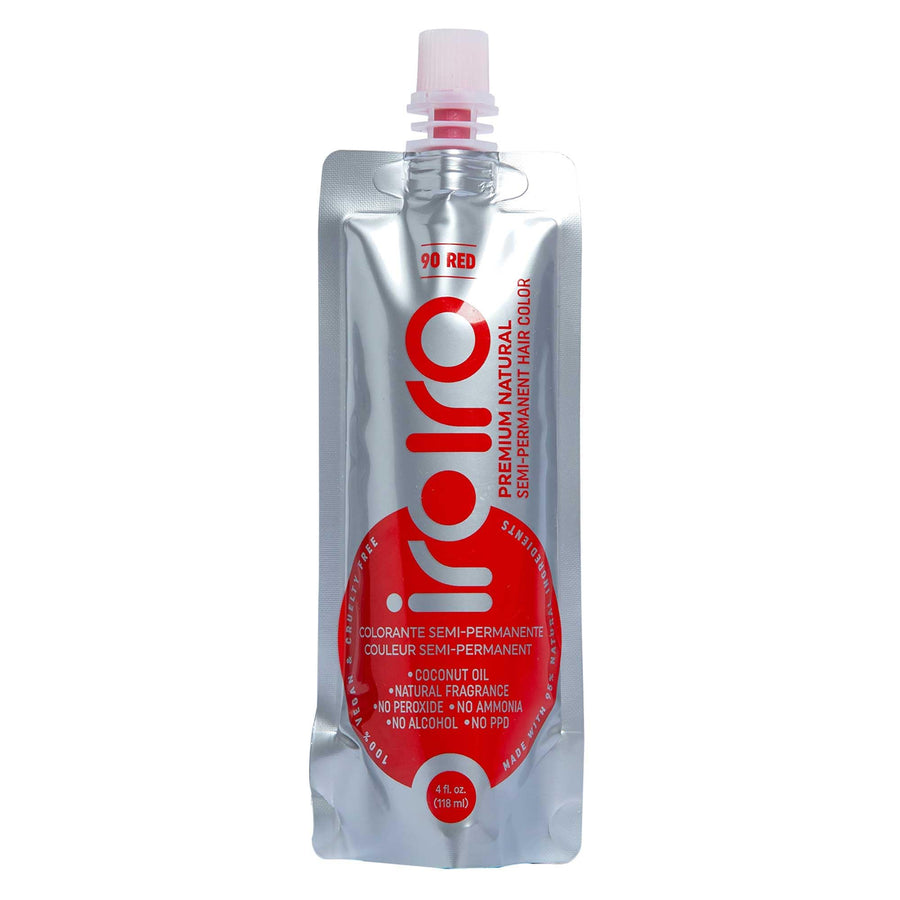 IROIRO Premium Natural Semi-Permanent Hair Color 90 Iro Red (4oz)