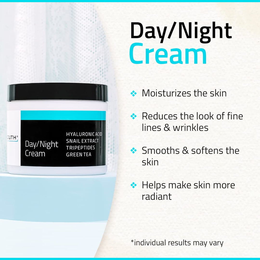 Day Night Cream for Face with Hyaluronic Acid, Snail Mucin and Copper Tripeptide - Moisturizer Face Cream - Hydrating Face Moisturizer for Women and Men 4oz - Face Moisturizer