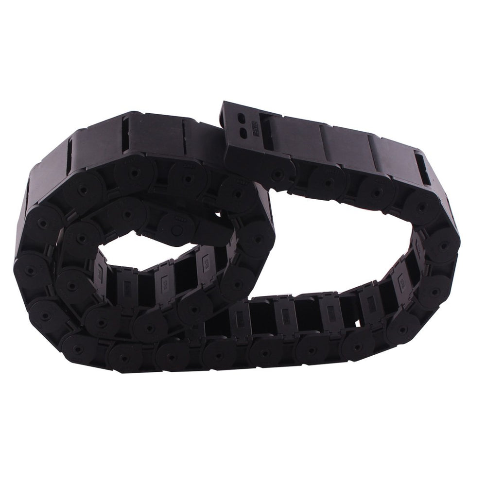 1M 18 x 25mm Plastic Open One Side Type CNC Machine Tool Cable Drag Chain Wire Carrier Black Ted Lele (18mm x 25mm)