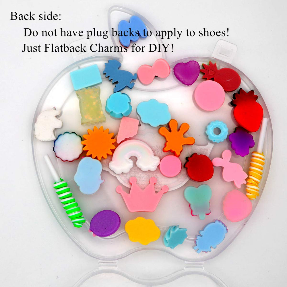 Not for croc,100pcs Slime Charms,Plastic Flatback Charms and Containers Mixed Candy Cake Sweets Resin Cabochons for DIY Crafts, Scrapbooking, Jewelry Making(mix)