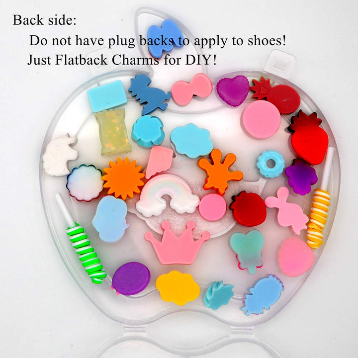 Not for croc,100pcs Slime Charms,Plastic Flatback Charms and Containers Mixed Candy Cake Sweets Resin Cabochons for DIY Crafts, Scrapbooking, Jewelry Making(mix)
