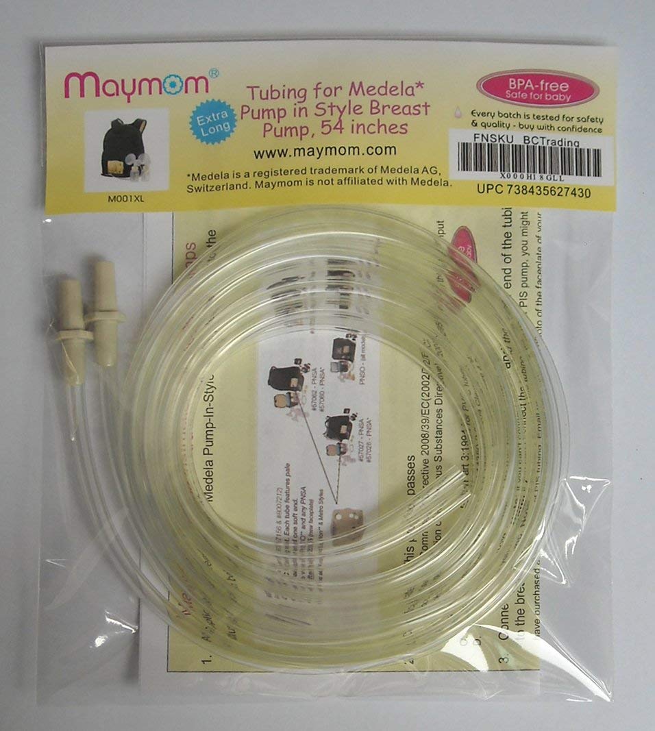 Extra Long Replacement Tubing for Medela Pump in Style and New Pump in Style Advanced Breast Pump - BPA Free, (1 Retail Package Contain 2 Tubes), 54 Inches Long