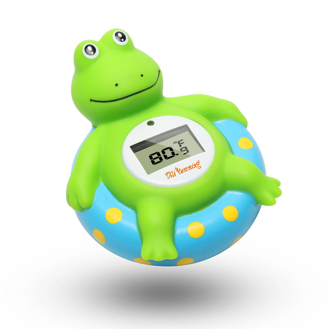Baby Bath Thermometer with Room Temperature| Fahrenheit and Celsius|Frog Lovely Shape|Kids' Bathroom Safety Products| Bath Toys…