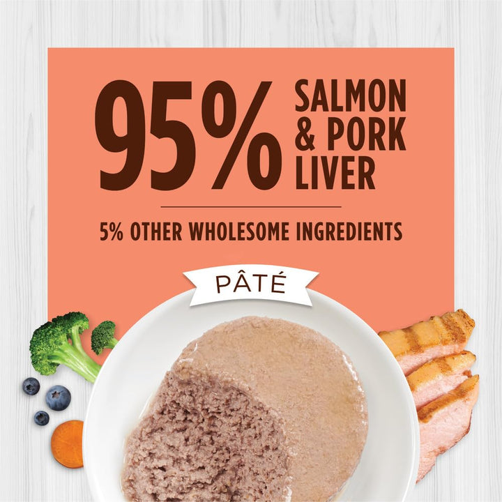 Original Grain Free Real Salmon Recipe Natural Wet Canned Cat Food by Nature's Variety, 5.5 oz. Cans (Case of 12)