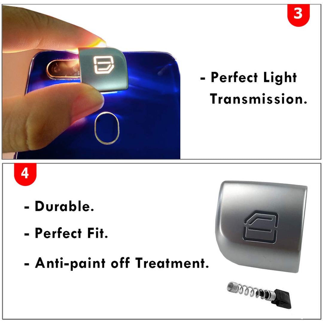 Window Switch Button Covers for Mercedes Benz C E GLC Class, Front Right Window Switch Repair Button Caps(1 Pcs,Fits Mercedes Benz W205 C Class 2015-2021 W253 GLC Class 2016-2022)
