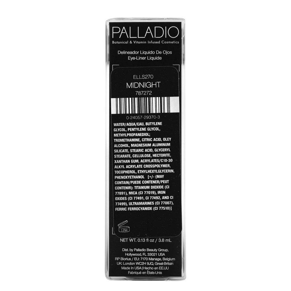 Liquid Eyeliner, Highly Pigmented and Waterproof Eyeliner, For Intense Eye Definition, Smear-proof Eyeliner Liquid, Includes Easy Grip Wand and Felt Tip Eyeliner Applicator, Midnight