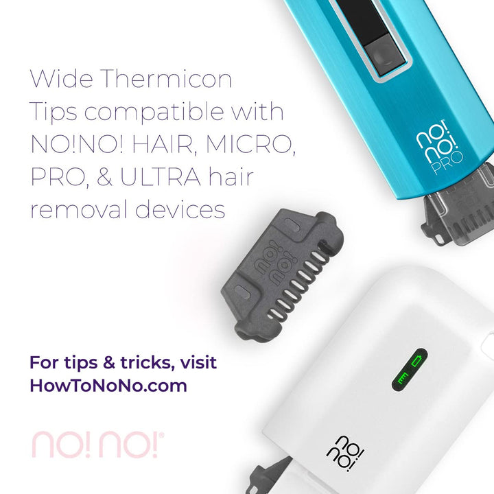 Hair Removal Kit Thermicon Tip Refill Pack (Wide Tip) for Legs, Back, Arms and Chest - 3 Count