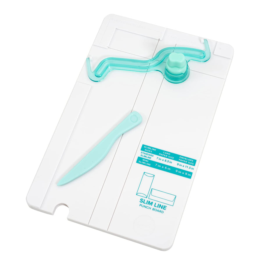 Card Punch Board- Slimline, Punches Papers Hole Punches Paper Punches Paper Craft Supplies Punches for Crafting Paper Punches for Card Making Punch and Score Board Scoring Tool