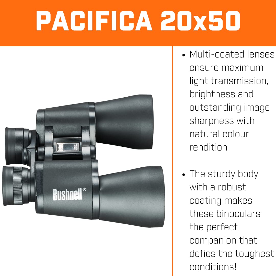 Pacifica 20 x 50mm Super High-Powered Porro Prism Binoculars