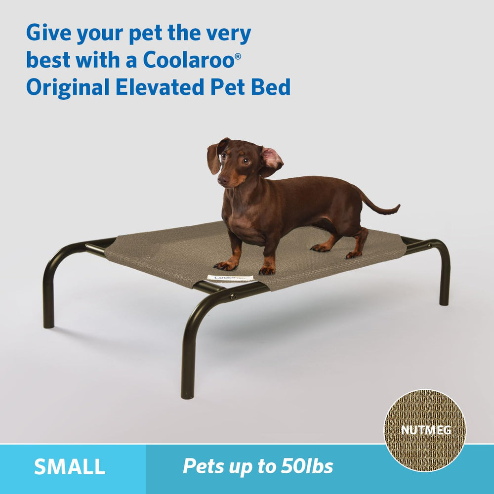 The Original Cooling Elevated Pet Bed, Small, Nutmeg