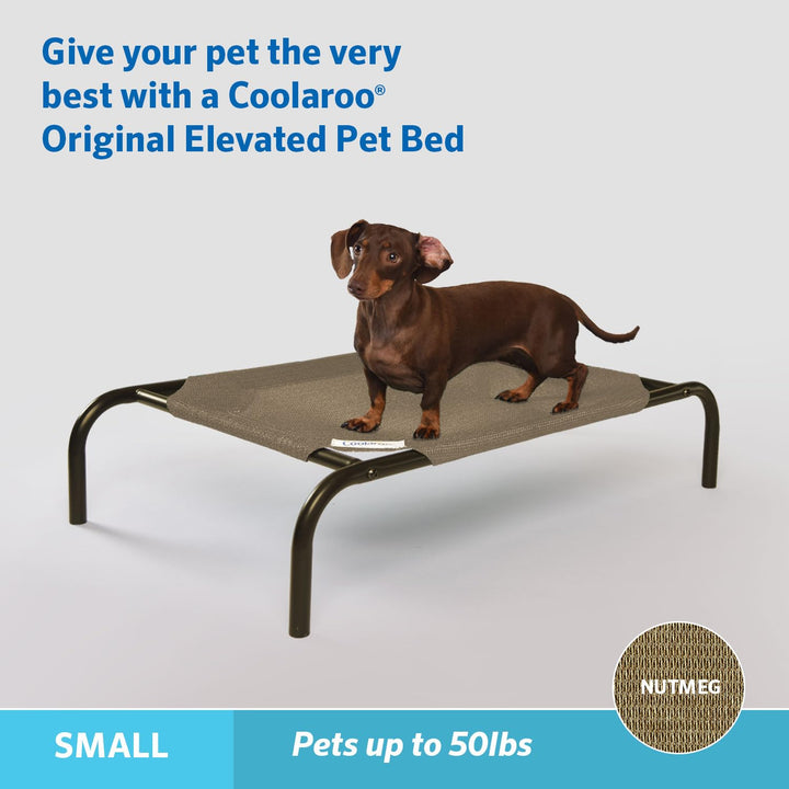 The Original Cooling Elevated Pet Bed, Small, Nutmeg