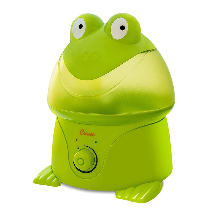 Crane USA Humidifiers - Frog Adorable Ultrasonic Cool Mist Humidifier - 1 Gallon Adjustable Mist Output, Automatic Shut-off, Whisper-Quiet Operation for Home Bedroom Office Kids & Baby Nursery