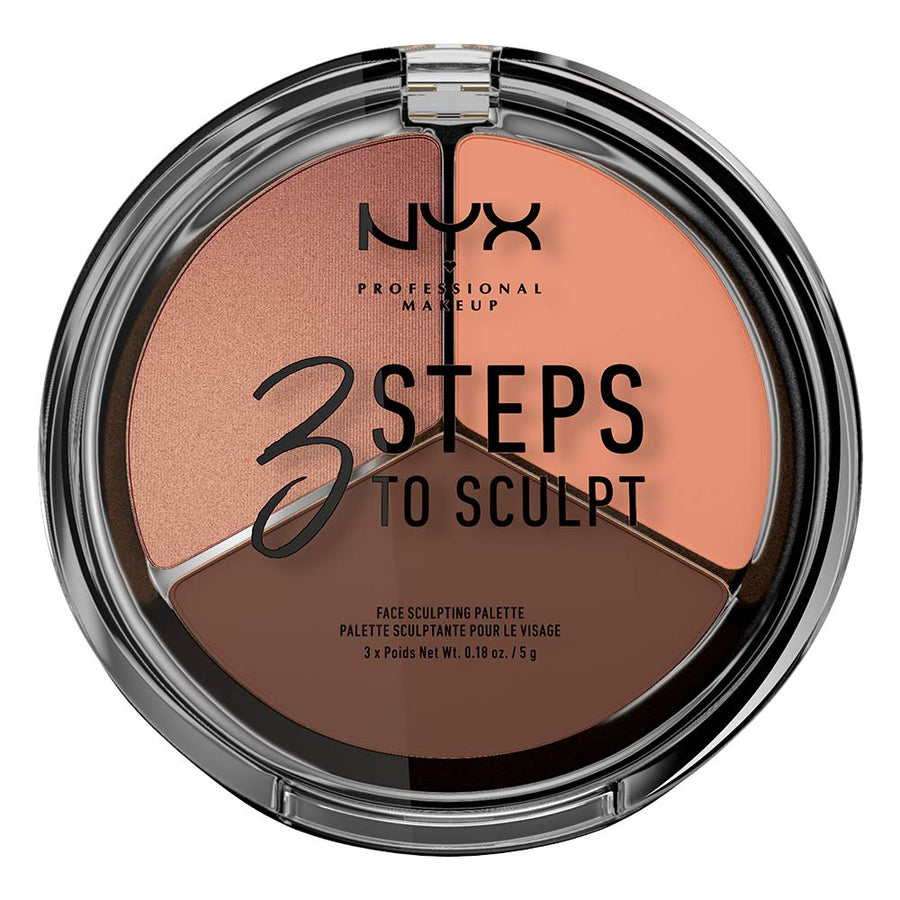 PROFESSIONAL MAKEUP 3 Steps to Sculpt, Face Sculpting Contour Palette - Deep