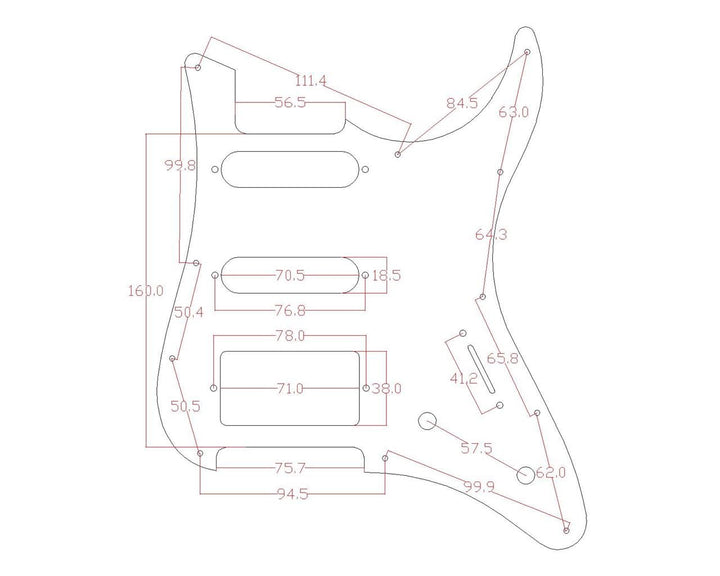 Guitar HSS Pickguard and Tremolo Trem Cover Back Plate fits Yamaha PACIFICA Guitar Black 3 Ply