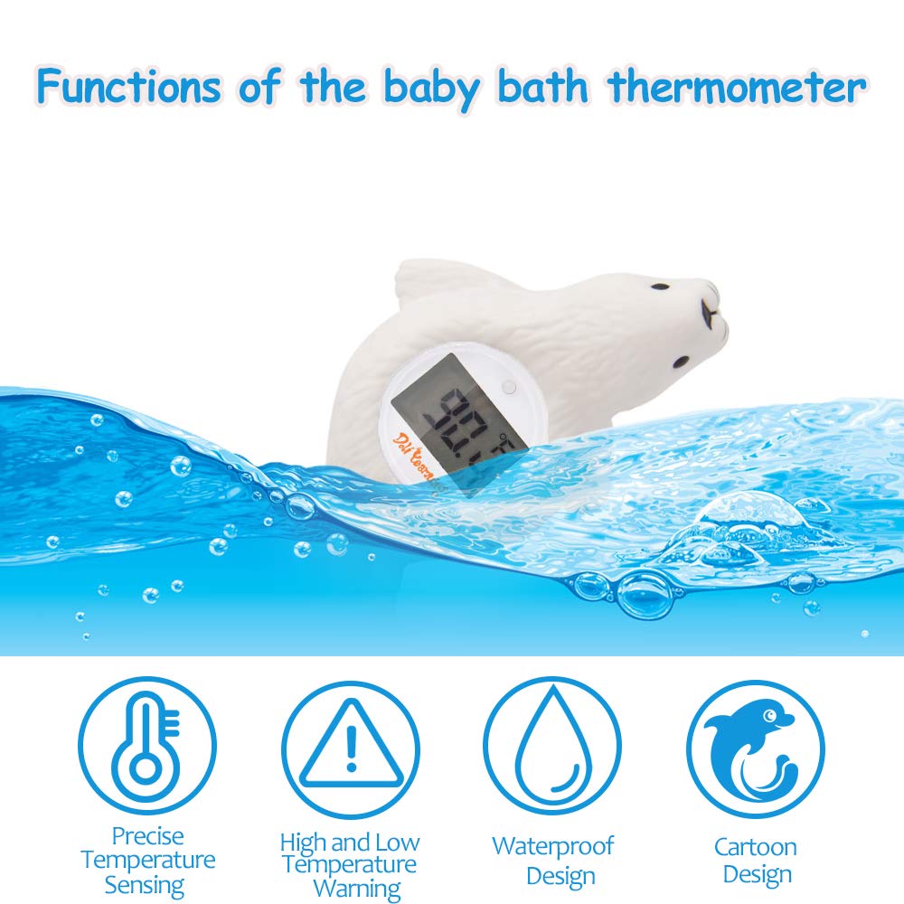 Upgrade Baby Bath Thermometer Room Temperature| Water Thermometer|Kids' Bathroom Safety Products| Baby Bath(Seal Shape)/, LCD
