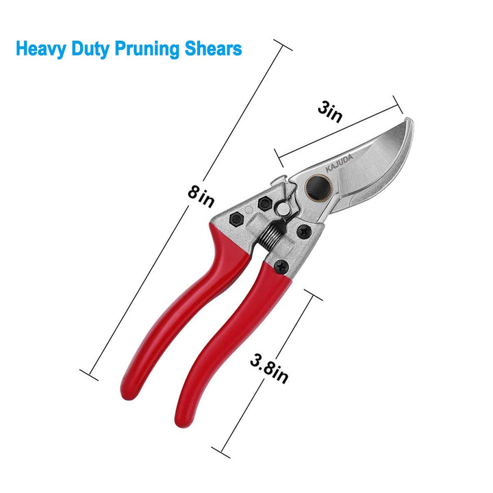 8 Pruning Shears, Professional Bypass Garden Shear Hand Pruners Gardening Shears Clippers for Plants, Flower Cutter Florist Scissors Trimming Scissors, Gardening Tools