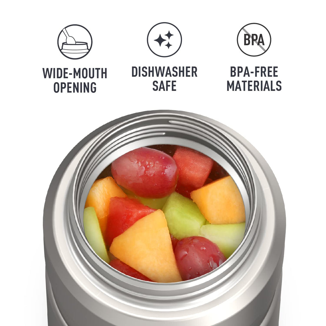 Stainless King Vacuum-Insulated Food Jar, 24 Ounce, Matte Steel