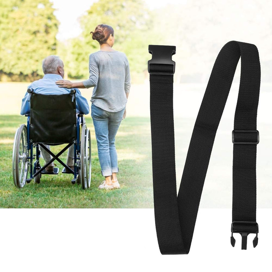 Wheelchair Safety Waist Strap,Adjustable Wheelchair Waist Seat Belt,Wheelchair Safety Harness Belt,Restraints Straps,Wheelchair Seat Anti-Slip Belt,Elderly Patients Wheelchairs Fixing Belt(Black)
