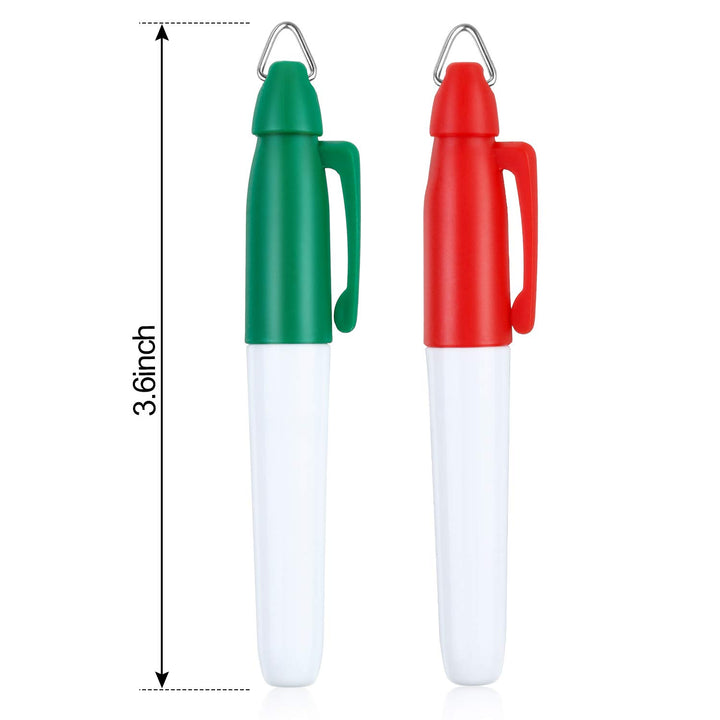 2 Pieces Golf Ball Line Liner Drawing Marking Alignment Putting Tool and 2 Pieces Golf Ball Marker Pen, 4 Pieces Totally (Green)