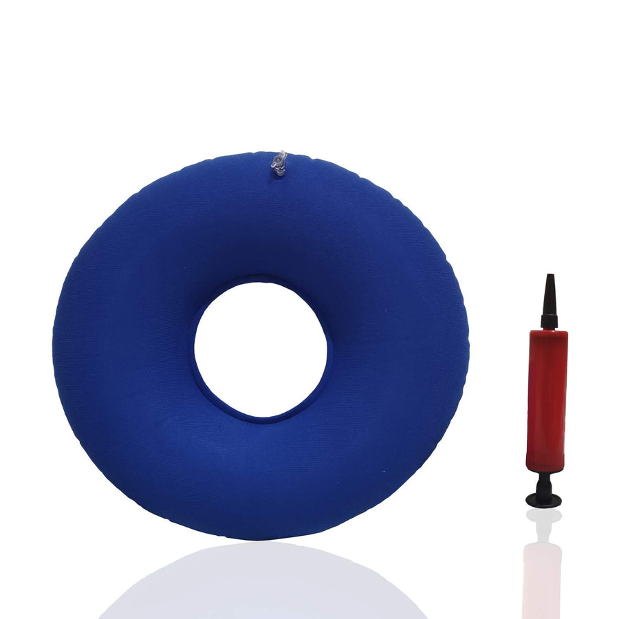 Inflatable Cushion Inflatable Ring Cushion Seat 15 Inch Round Inflatable Cushion Portable Cushion Pillow for Bed Resting Office Chair Car Blue
